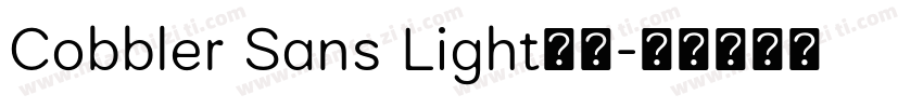 Cobbler Sans Light字体字体转换